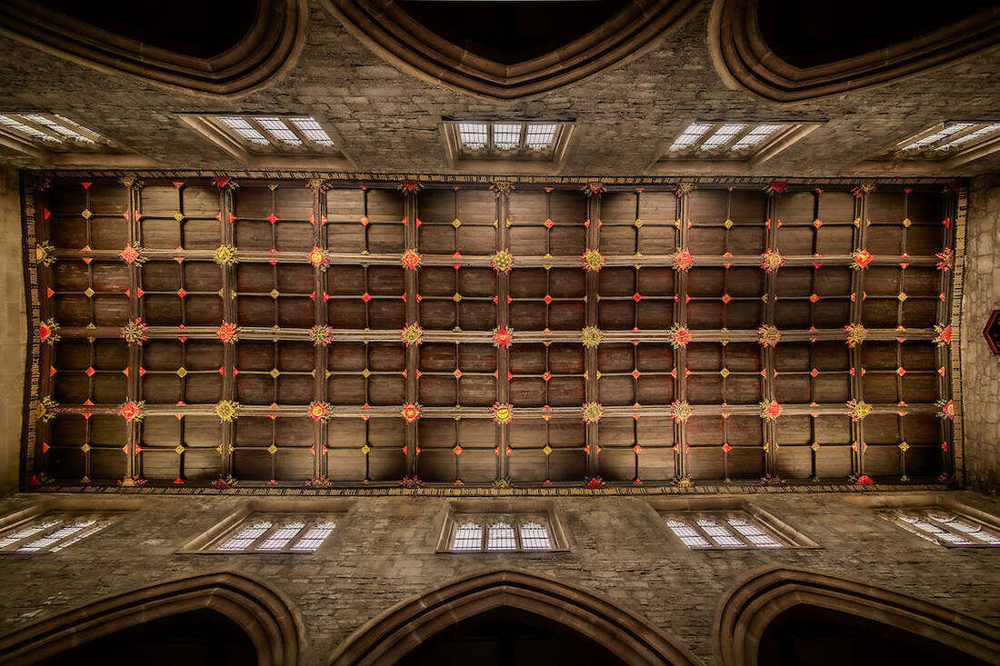 The 500-year-old ceiling of All Hallows' Almondbury