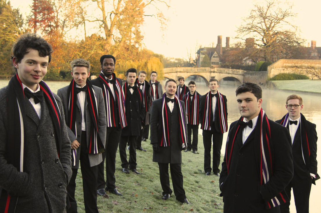 Cambridge choral scholars The KIng's Men who are to sing in Almondbury Parish Church