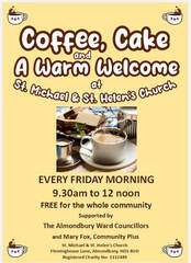 Coffee and cake poster St Michael's